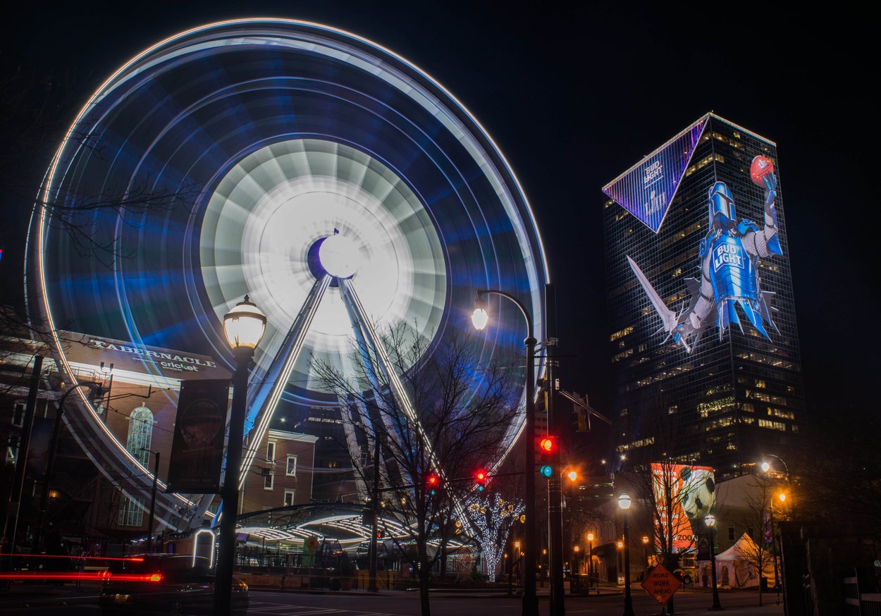 Super Bowl LIII: A City Illuminated by Bud Light’s Graphics