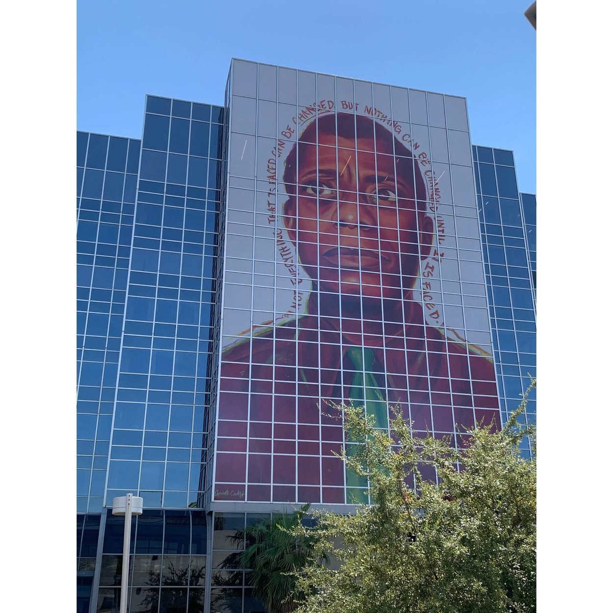 James Baldwin Wrap: Spectacular 9-story mural of the author/activist in Downtown Phoenix