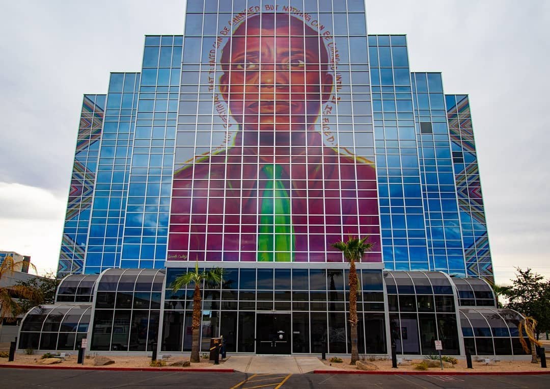 James Baldwin Wrap: Spectacular 9-story mural of the author/activist in Downtown Phoenix