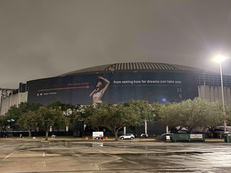 Wrapping the Astrodome with Netflix's Selena: The Series